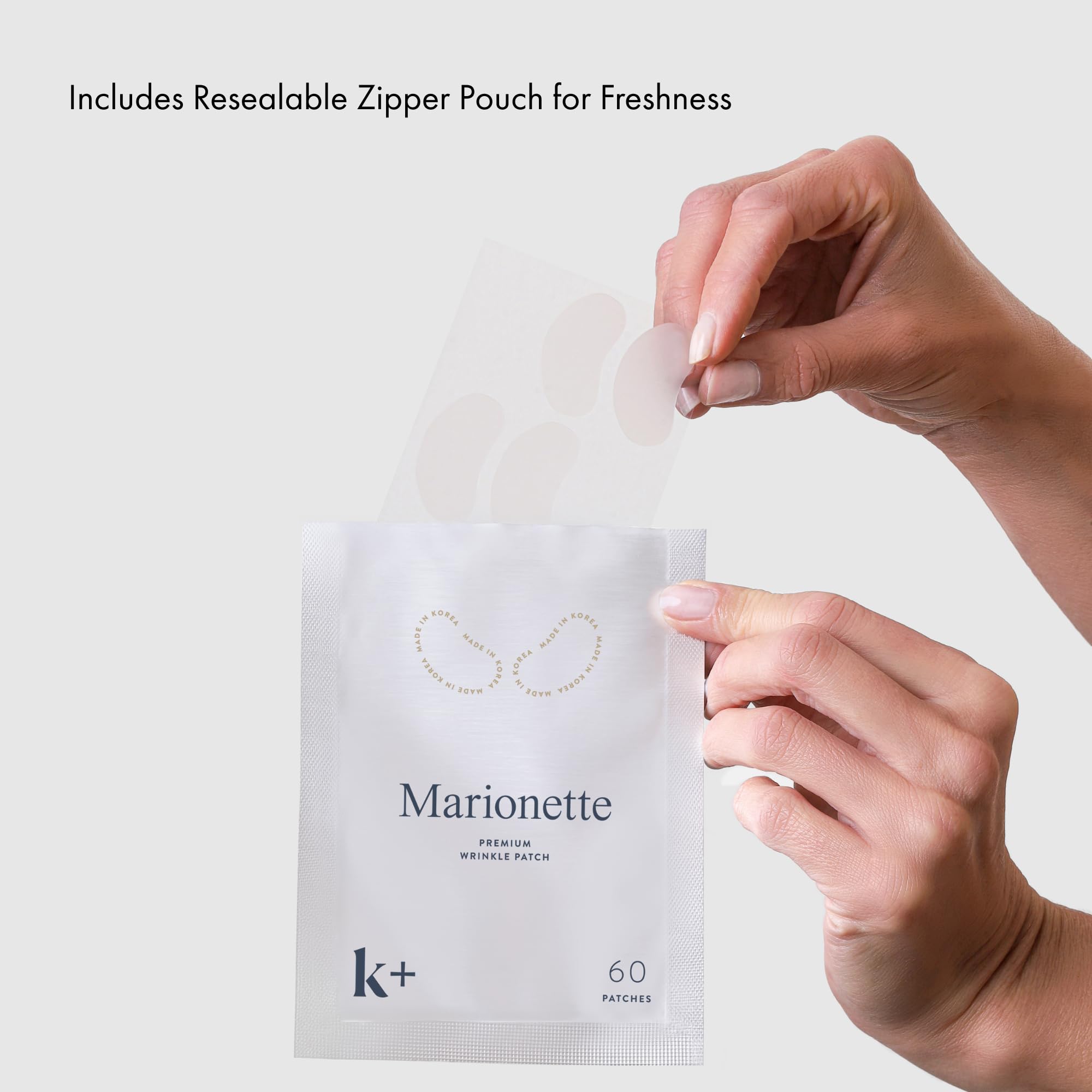 KPLUS smile-lines patch targets corners of mouth for a softer look.