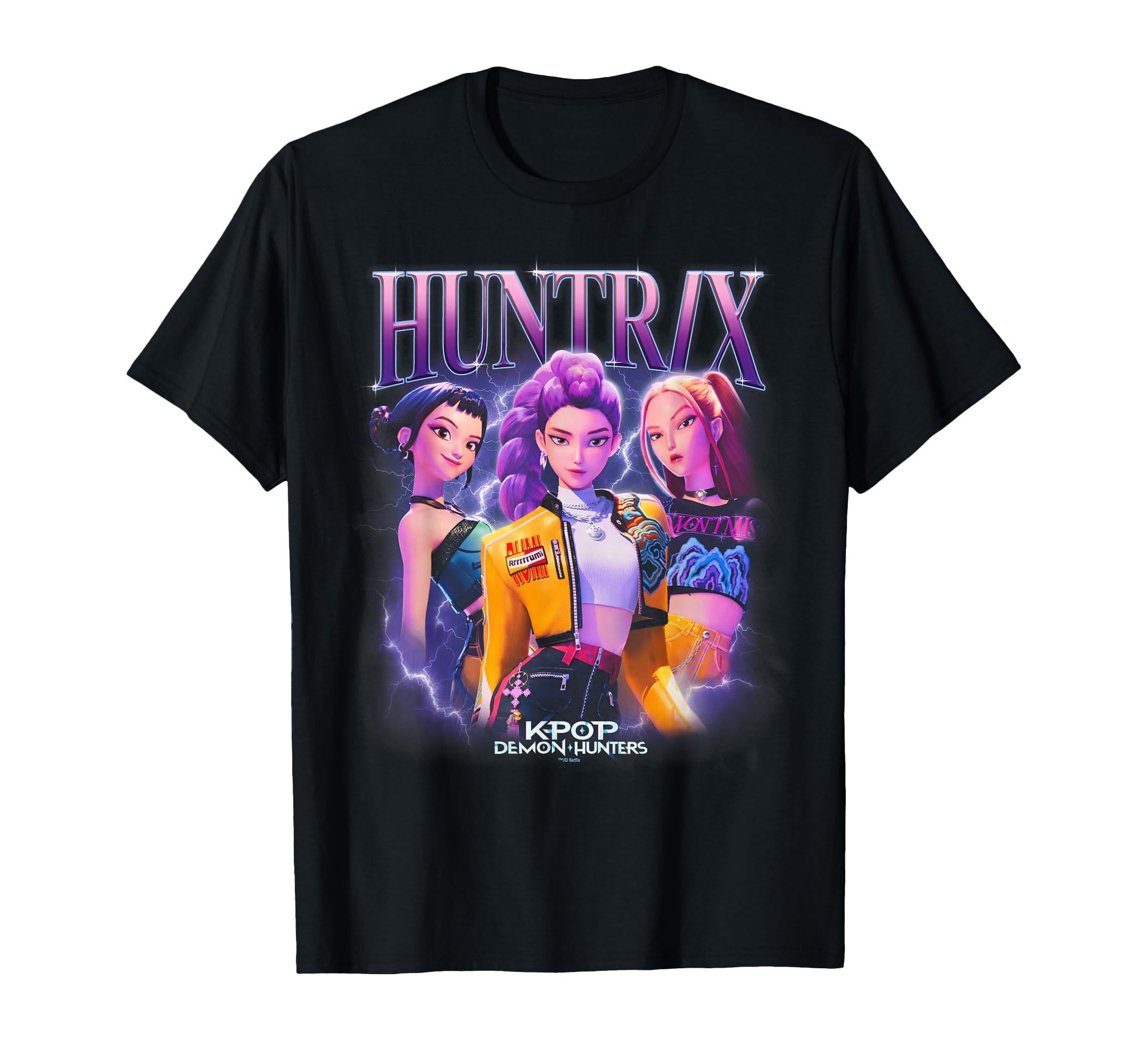 KPop Demon Hunters Huntrix Heartthrob T-Shirt features bold eyes artwork for fans seeking standout streetwear