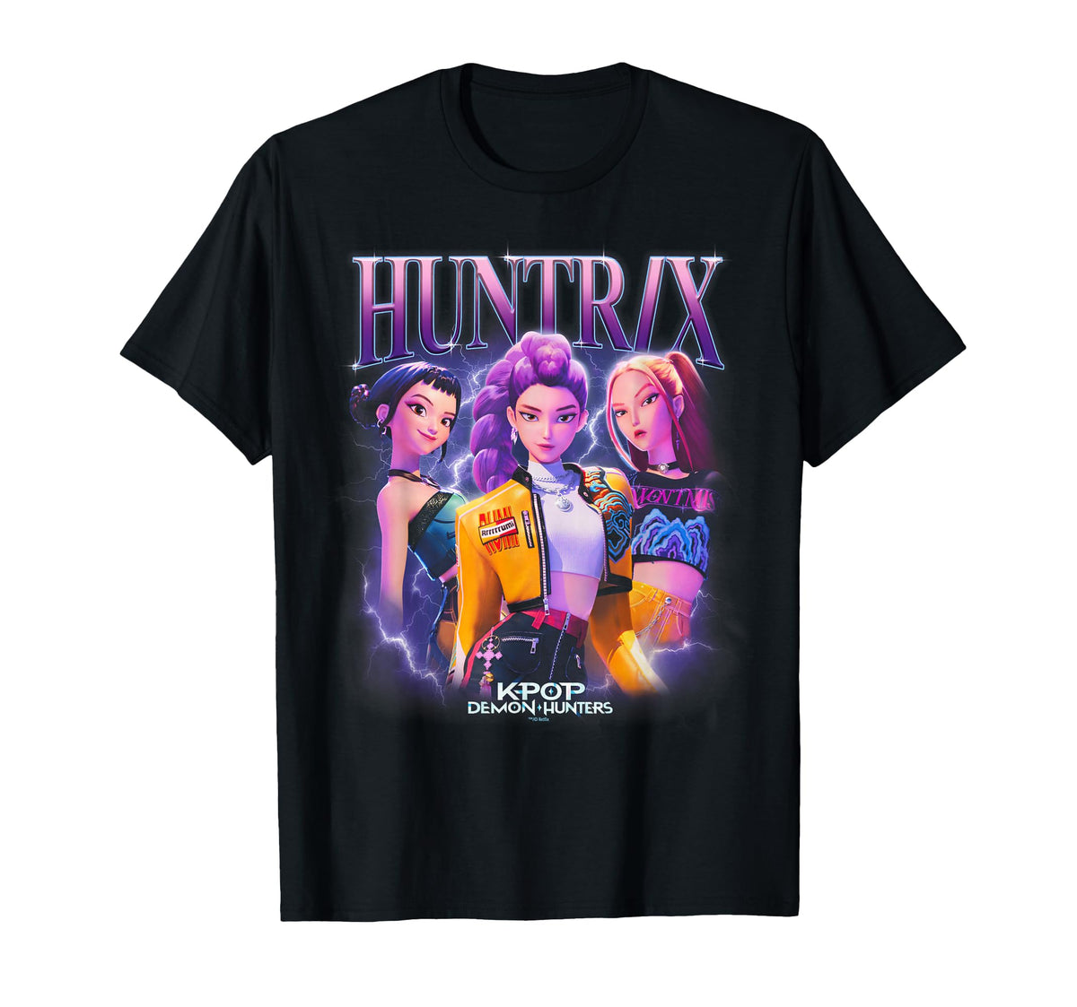 KPop Demon Hunters Huntrix Heartthrob T-Shirt features bold eyes artwork for fans seeking standout streetwear