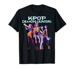 KPop Demon Hunters Huntrix group shot tee for fandom outfits and events.