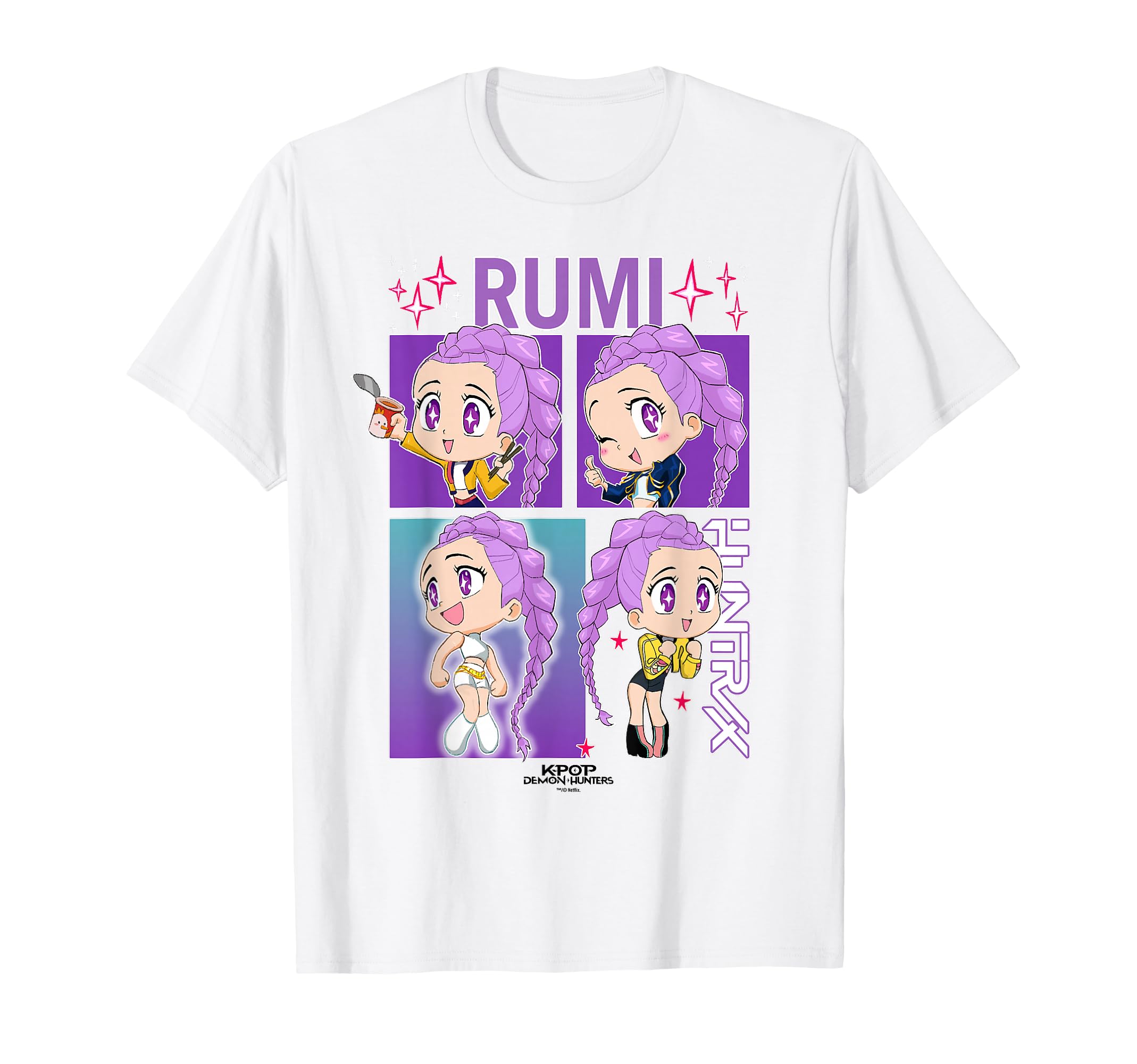 KPop Demon Hunters Rumi T-Shirt, front view, lightweight and comfortable for daily fandom wear