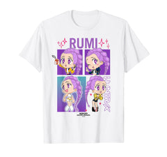KPop Demon Hunters Rumi T-Shirt, front view, lightweight and comfortable for daily fandom wear
