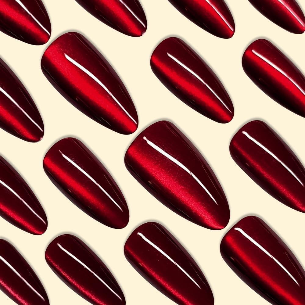 KQueenest 30-piece press-on nails at home for salon-like variety