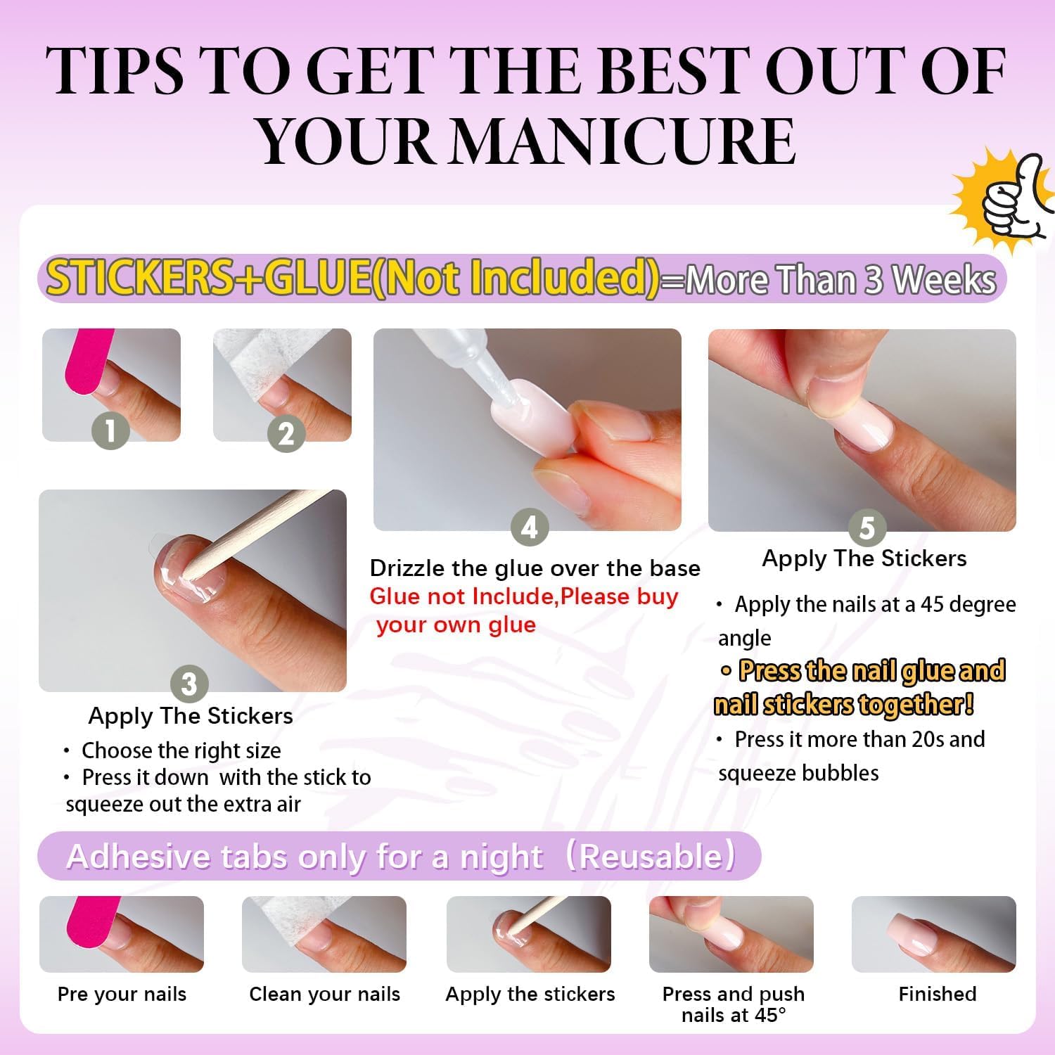 KQueenest dusty pink nails in hand ready to apply for quick manicure.