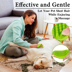 KQUQK dog bath brush set features soft silicone heads for gentle brushing