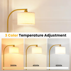 KQW tall floor lamp shows a durable 9W LED bulb for long-lasting illumination