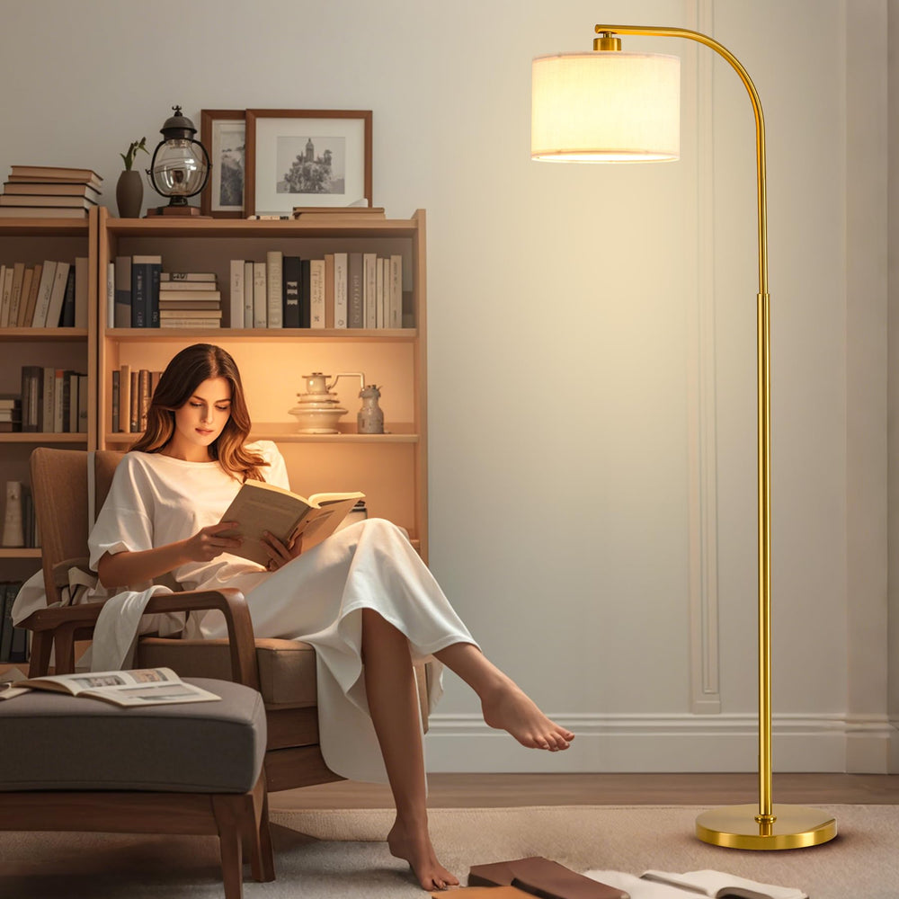 KQW tall floor lamp in a living room setup for versatile lighting