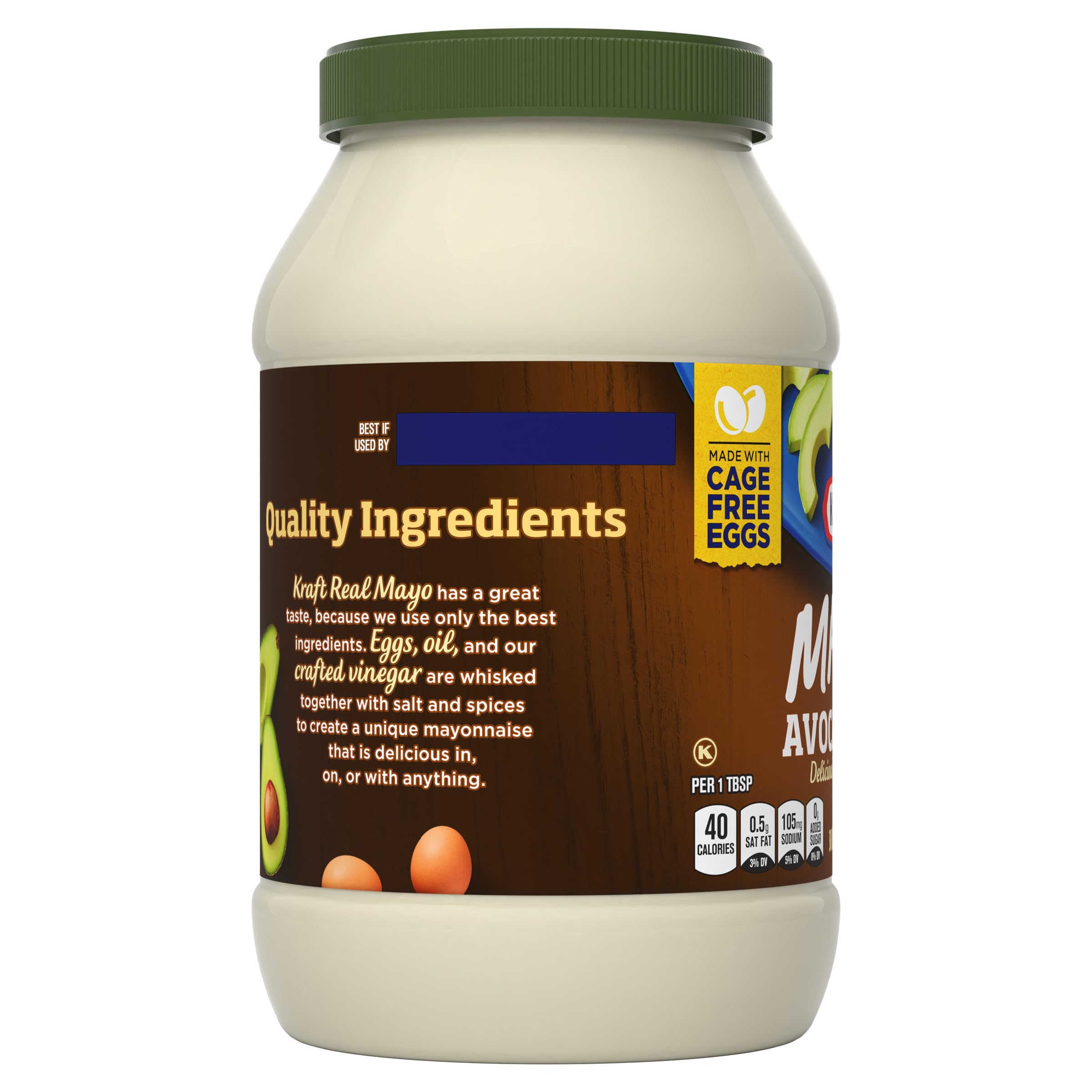Kraft Avocado Oil Mayonnaise 30 oz jar stored in refrigerator