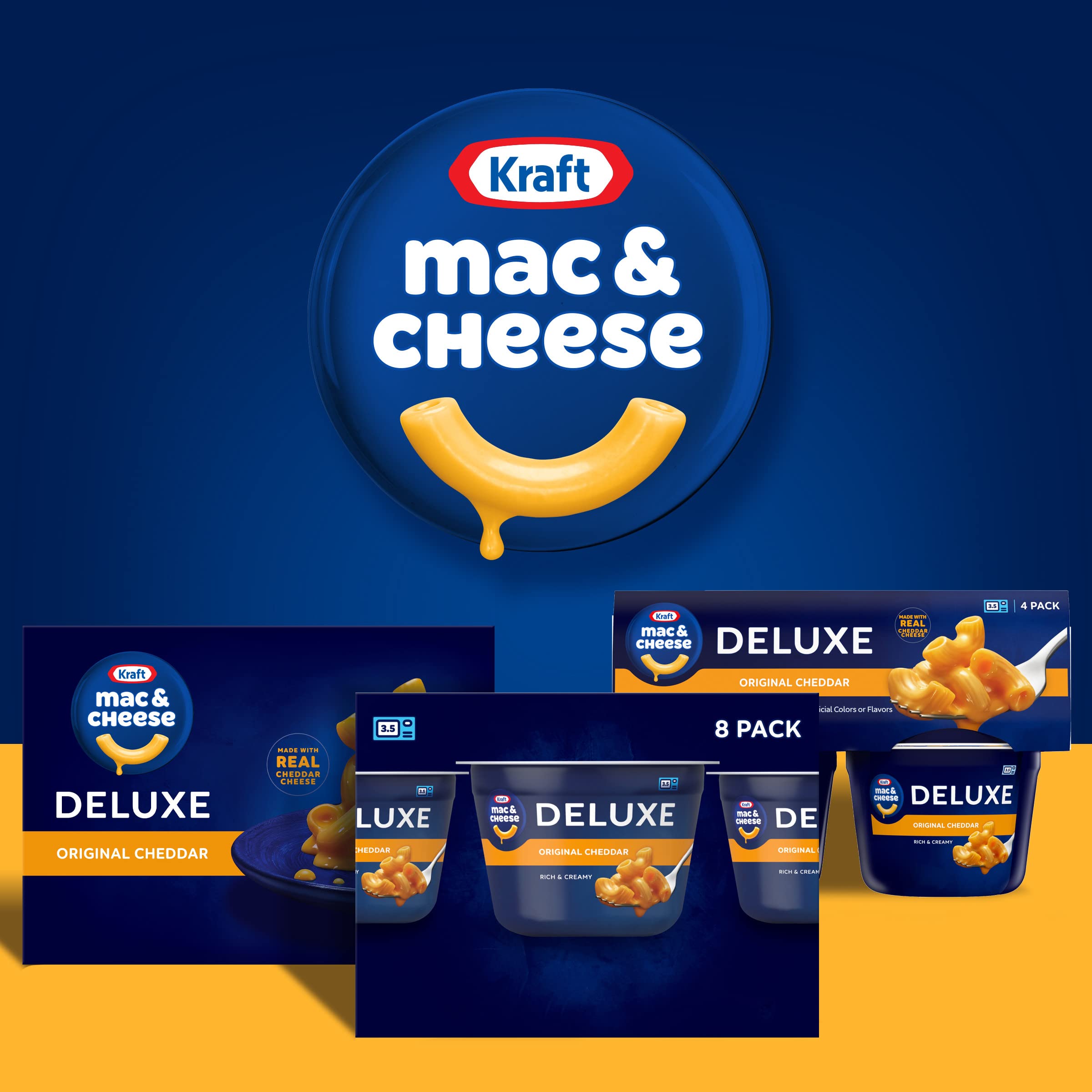 Kids-friendly Kraft Deluxe Mac and Cheese Cups as a quick dinner or side