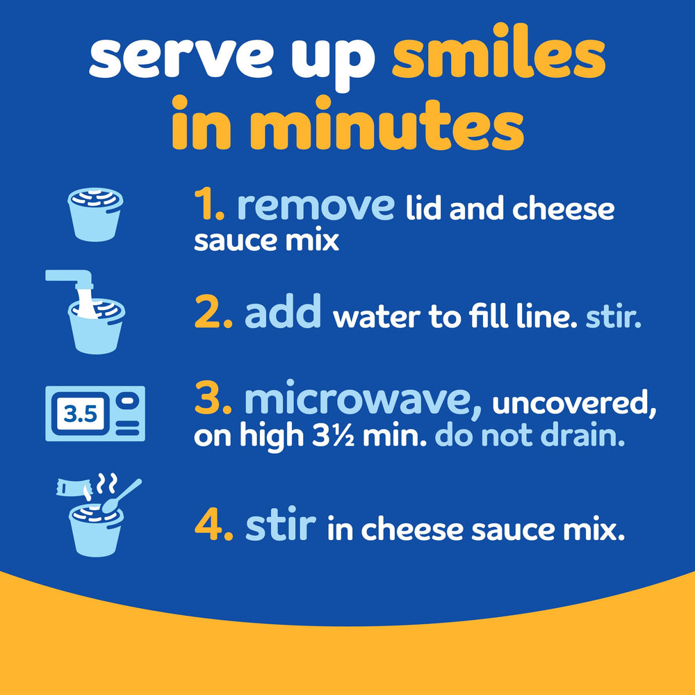 Microwave-ready Kraft Mac and Cheese Cups ready in minutes for a quick meal