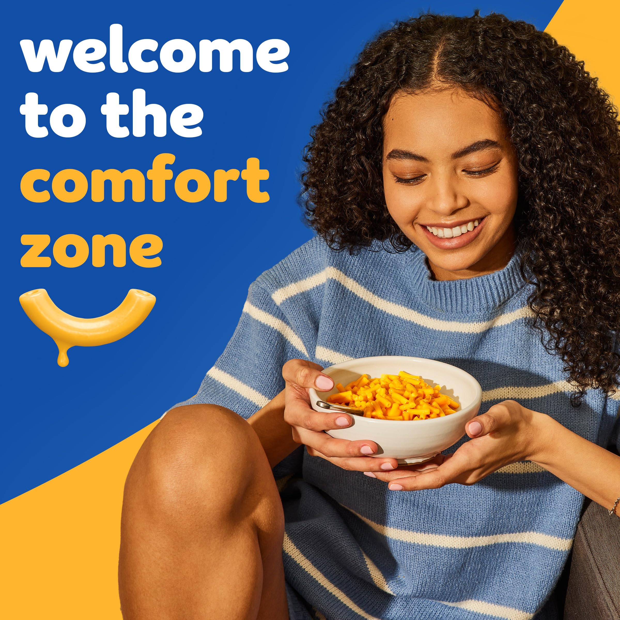 Kraft Mac and Cheese packaging with simple preparation instructions for easy meals.