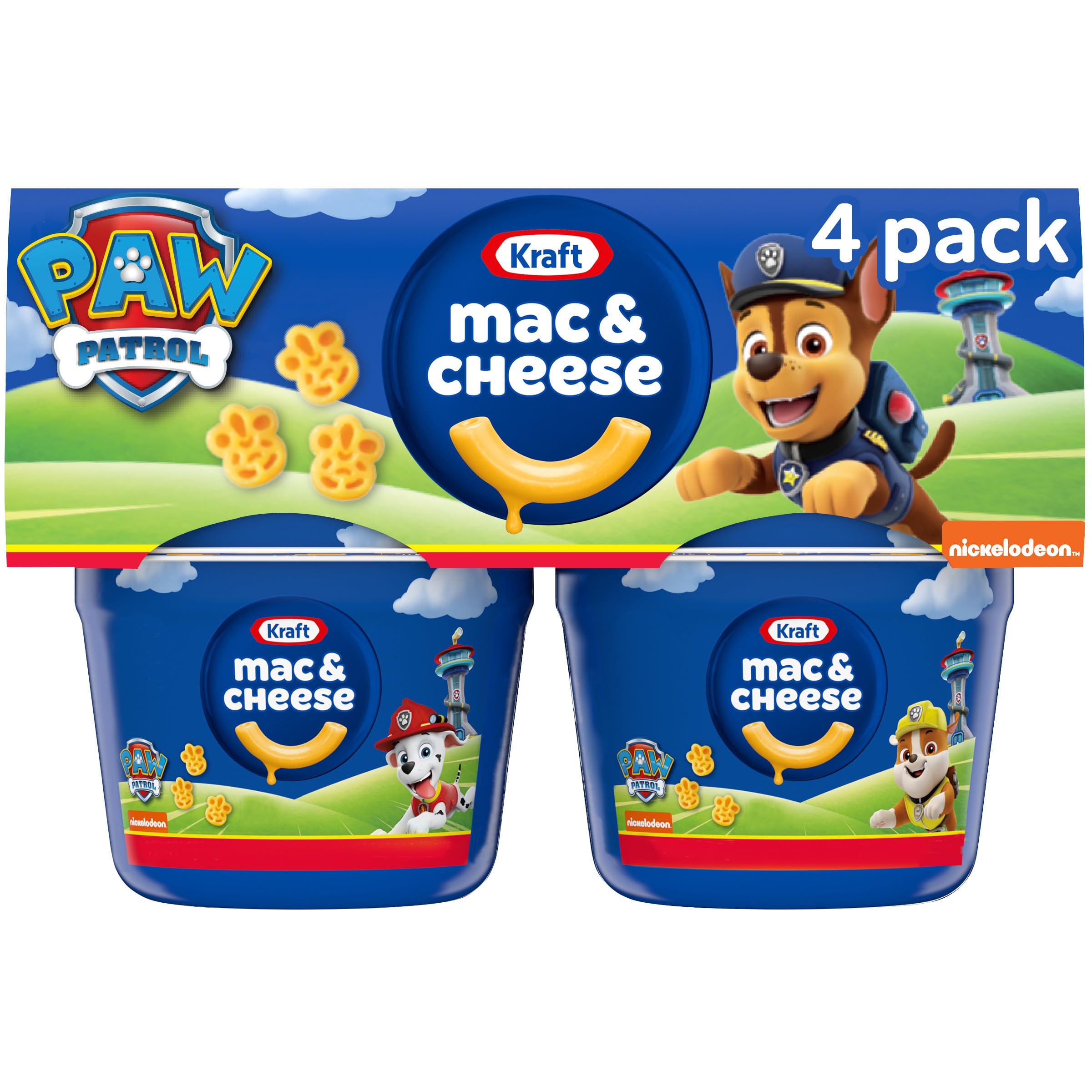 Kraft Mac & Cheese Paw Patrol cups ready for quick family meals