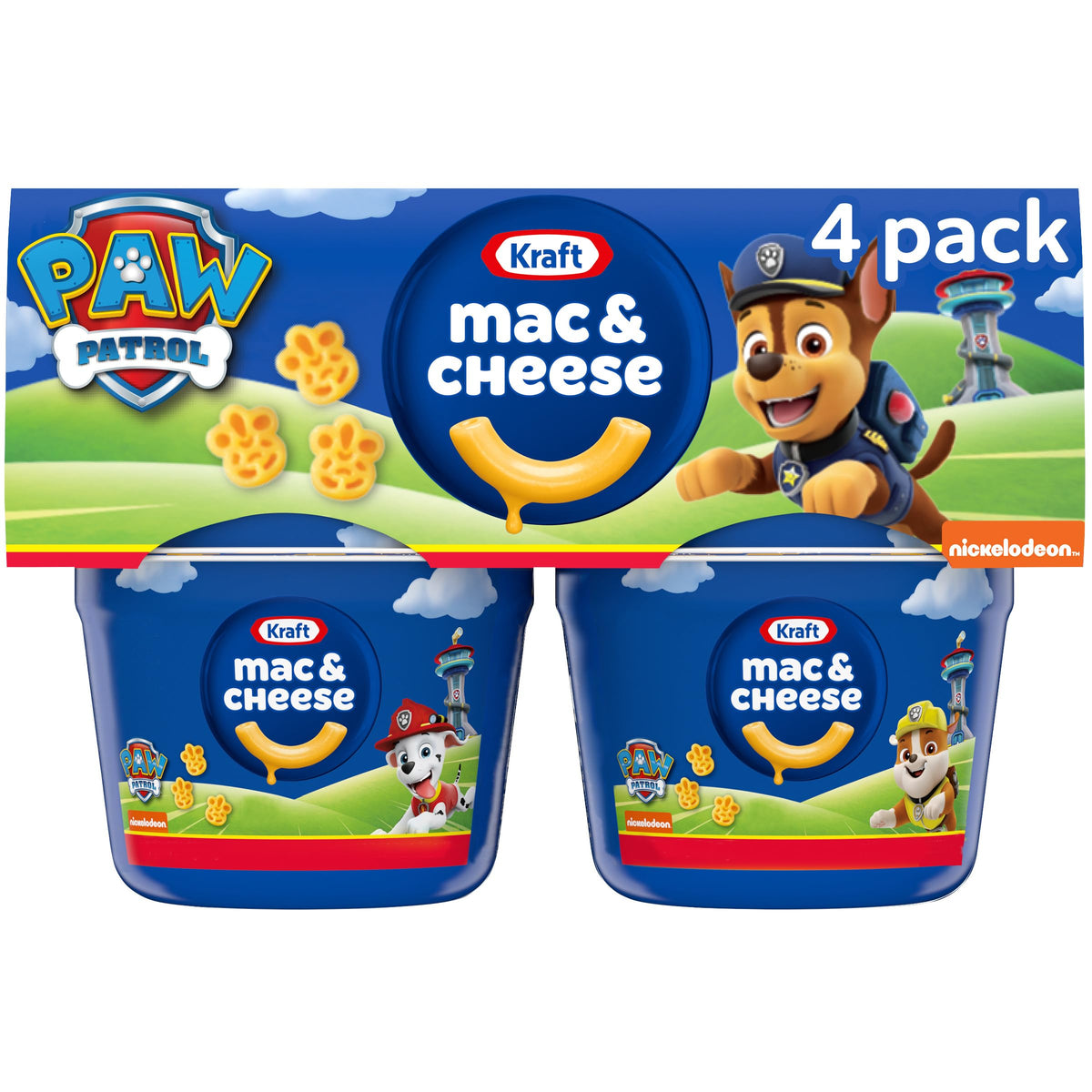 Kraft Mac & Cheese Paw Patrol cups ready for quick family meals