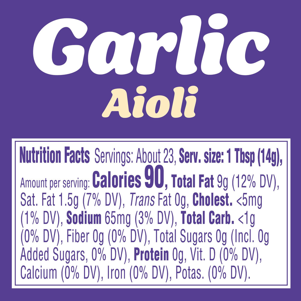 Kraft Mayo Garlic Aioli squeeze bottle shows thick, scoopable texture.