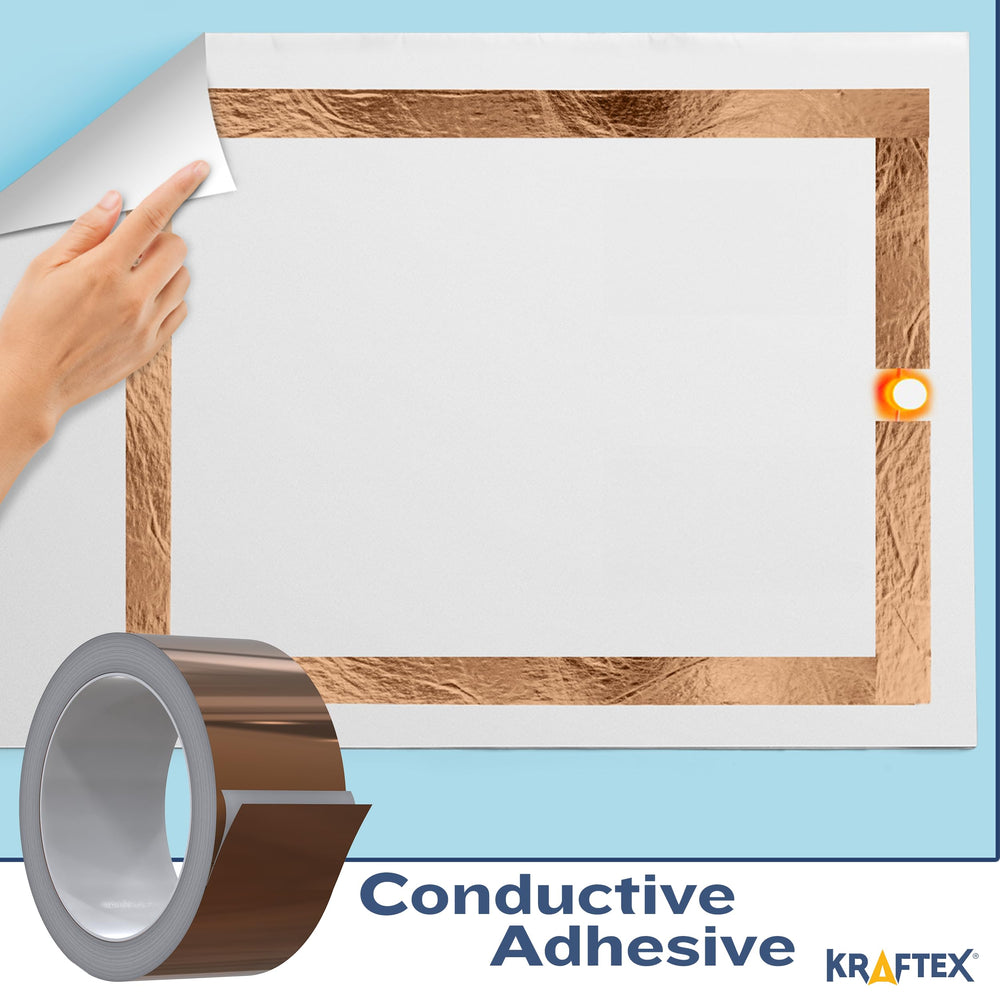 Kraftex copper tape EMI shielding for Faraday cage and DIY projects.