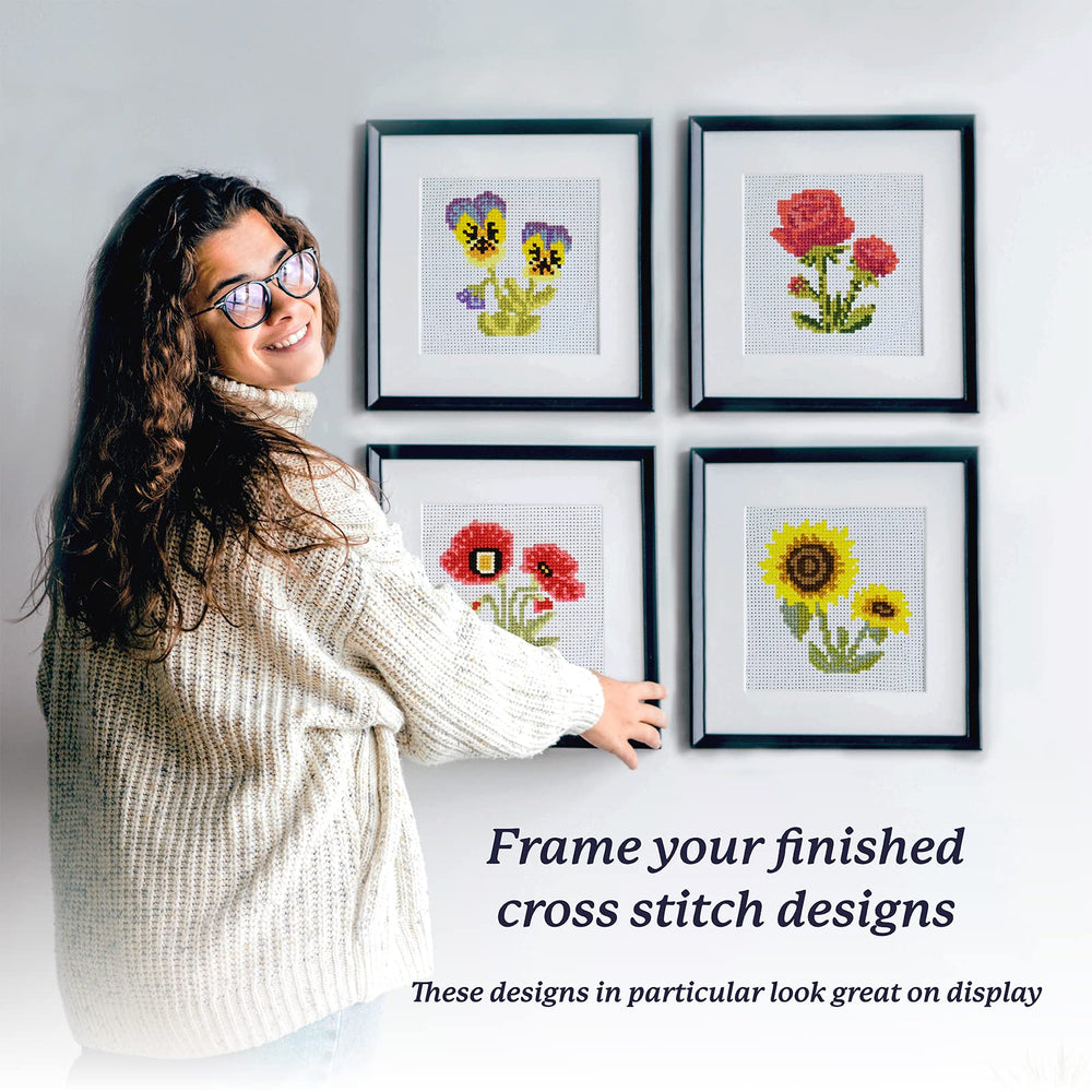 Kraftex embroidery hoop included supports smooth stitching and easy framing