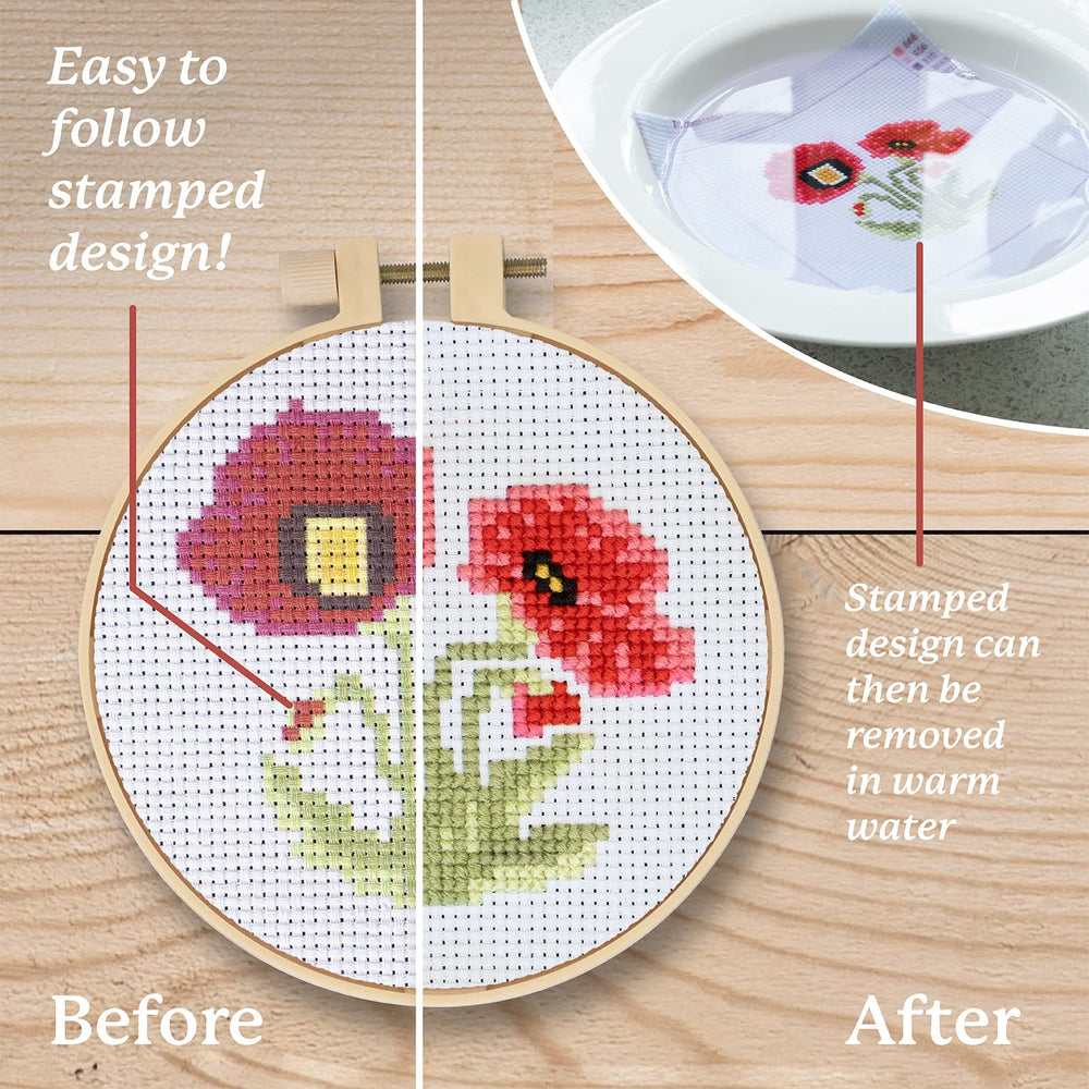 Kraftex pansy design kit is beginner-friendly for relaxing hobby time