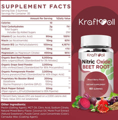 Kraftvoll Beet Root Gummies close-up highlights mixed berry flavor for a tasty daily routine