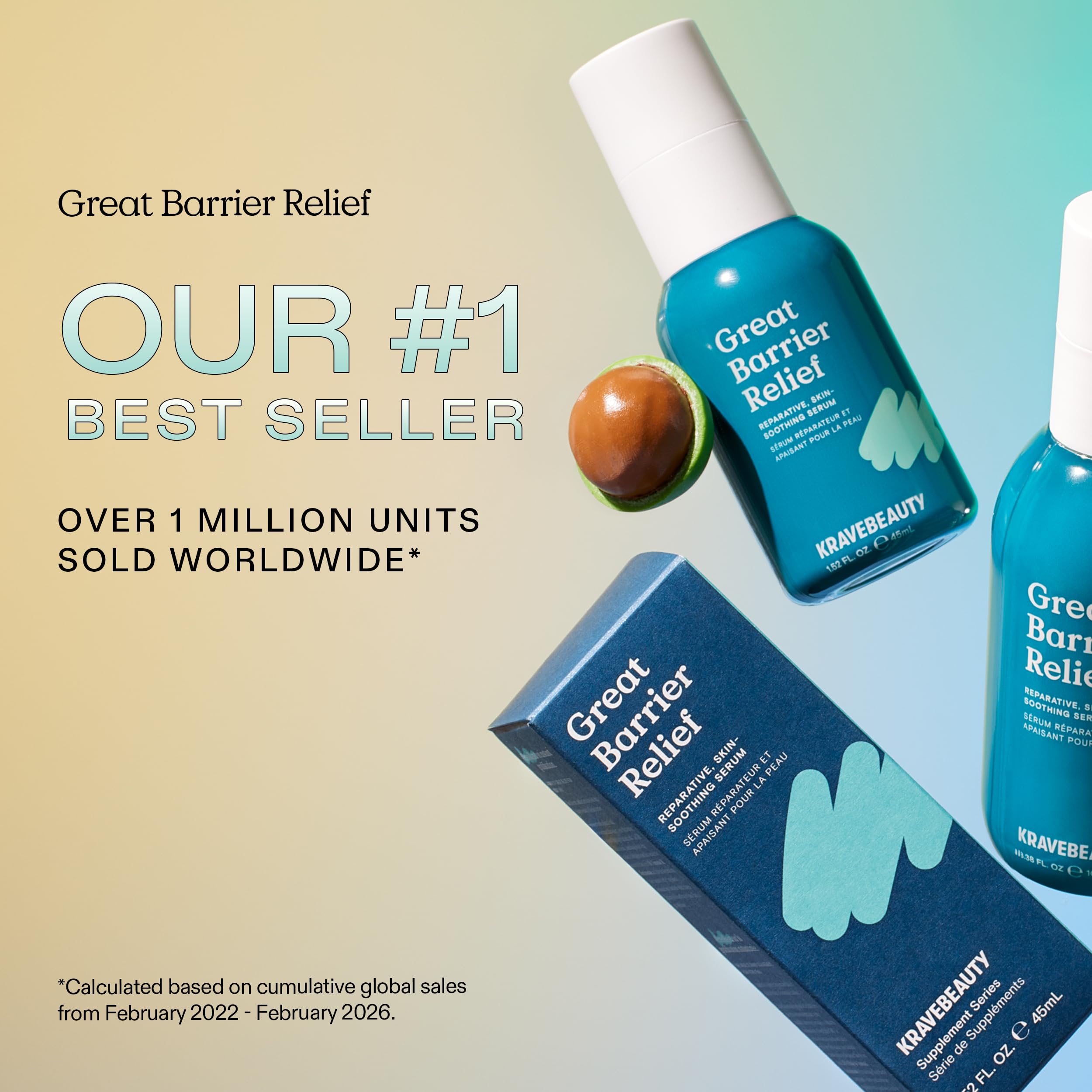 KraveBeauty Great Barrier Relief Serum tamanu oil feature for soothing sensitive skin