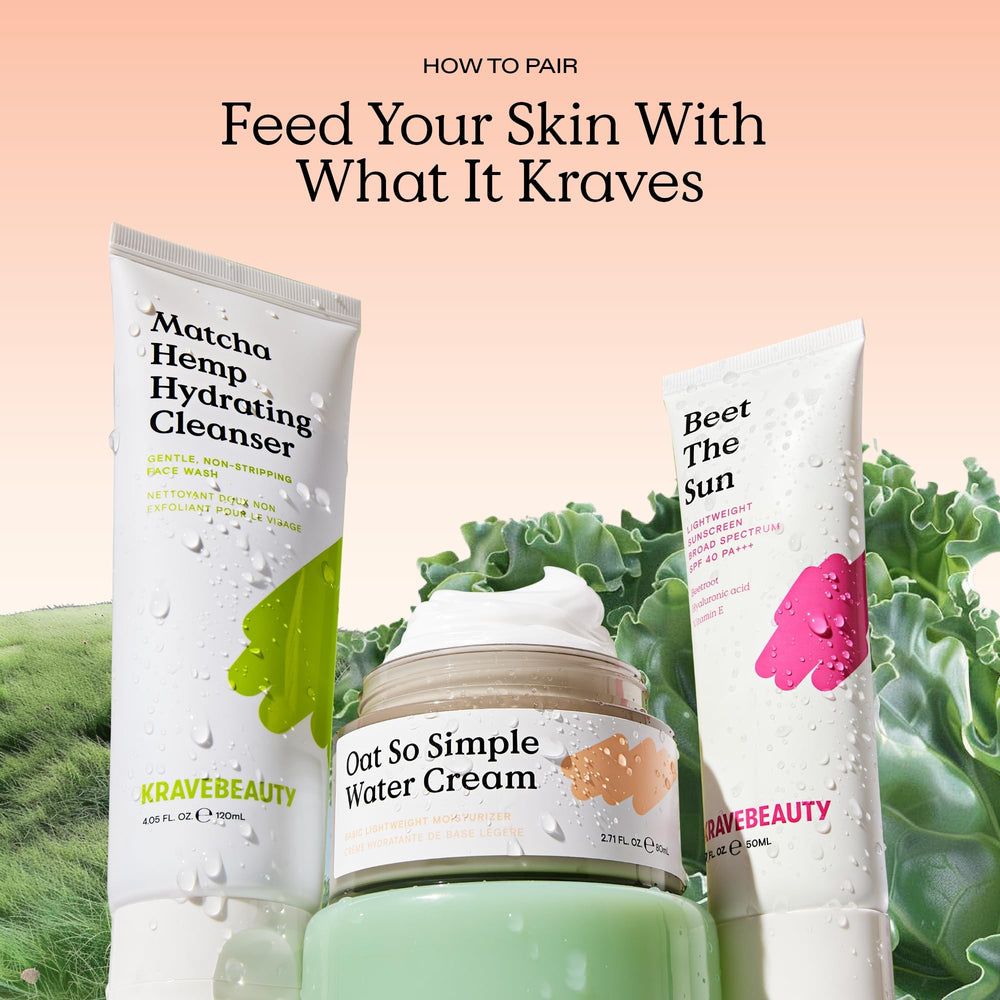 Fresh, hydrated-looking skin after use with KraveBeauty Water Cream