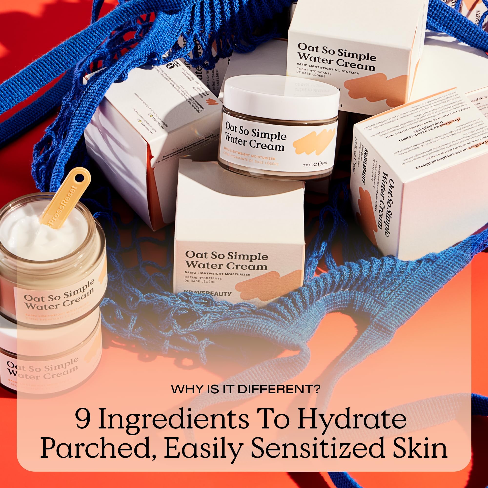 Hands applying the gel-cream, quick absorption without clogging pores