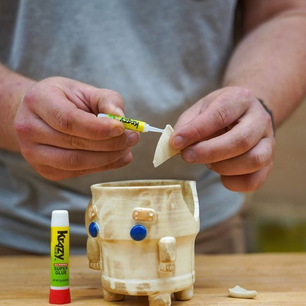 Krazy Glue Elmer's Original use in crafts or school projects close-up.