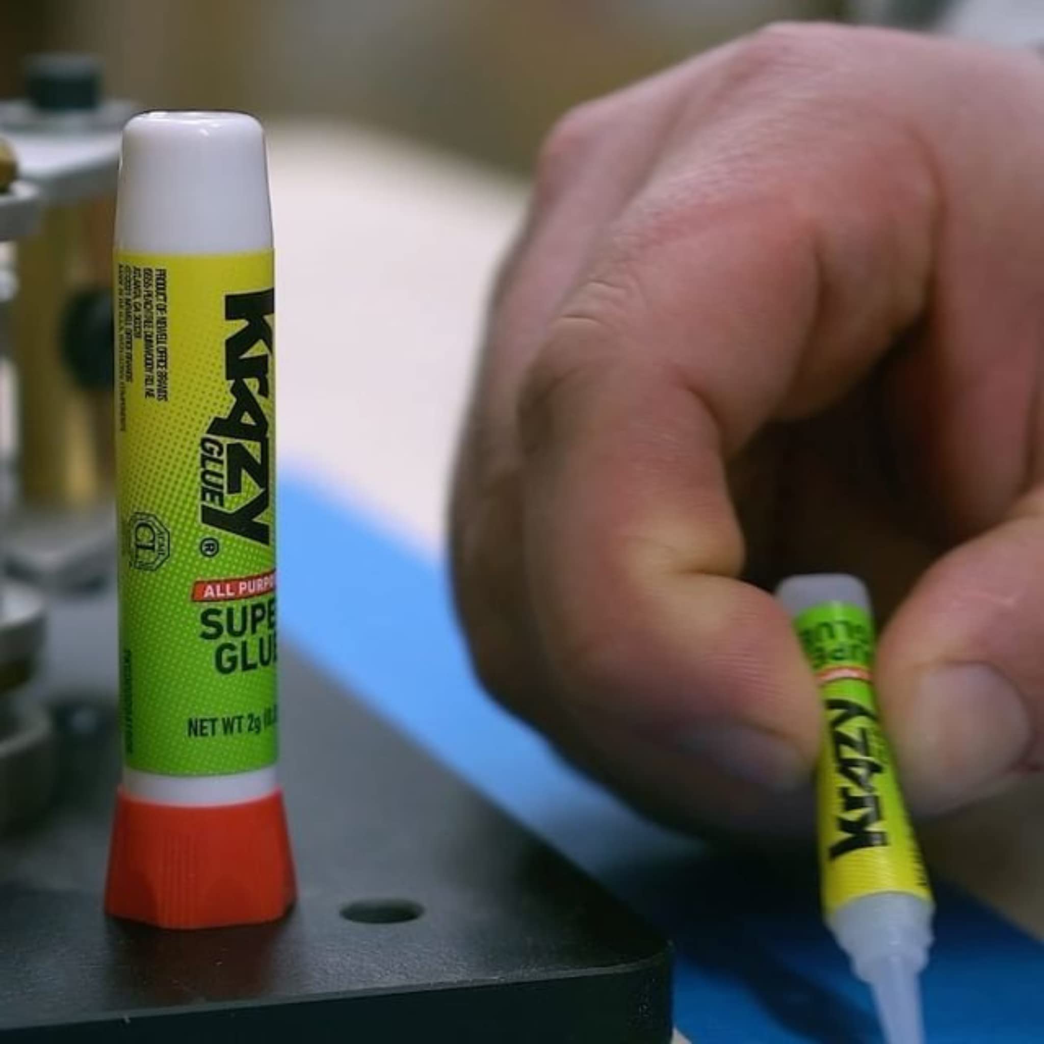 Krazy Glue Elmer's Original bond on glass or ceramic surface.