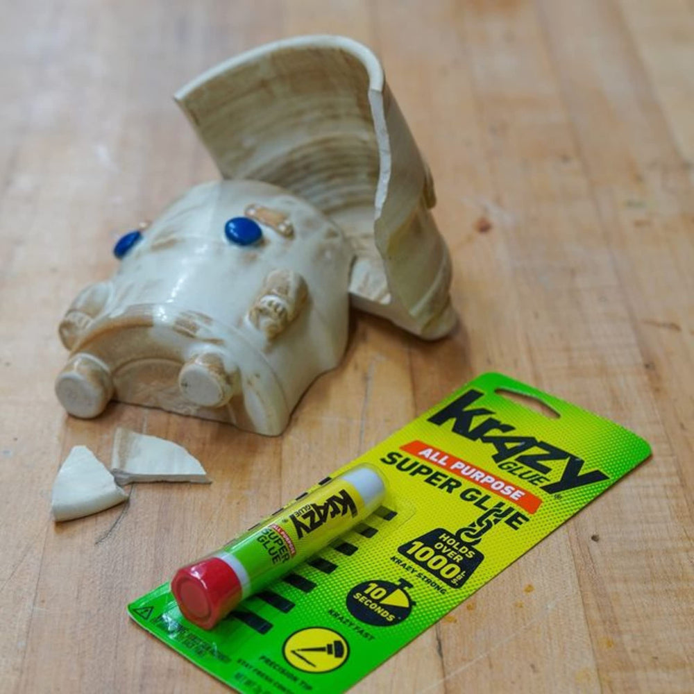 Krazy Glue Elmer's Original plastic bonding close-up.