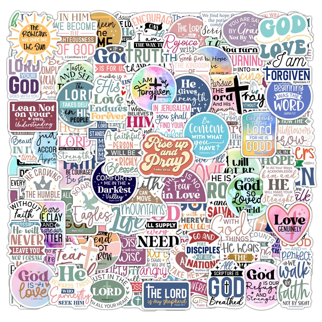 Krazy4K Christian stickers pack for kids and teens at camps and parties.