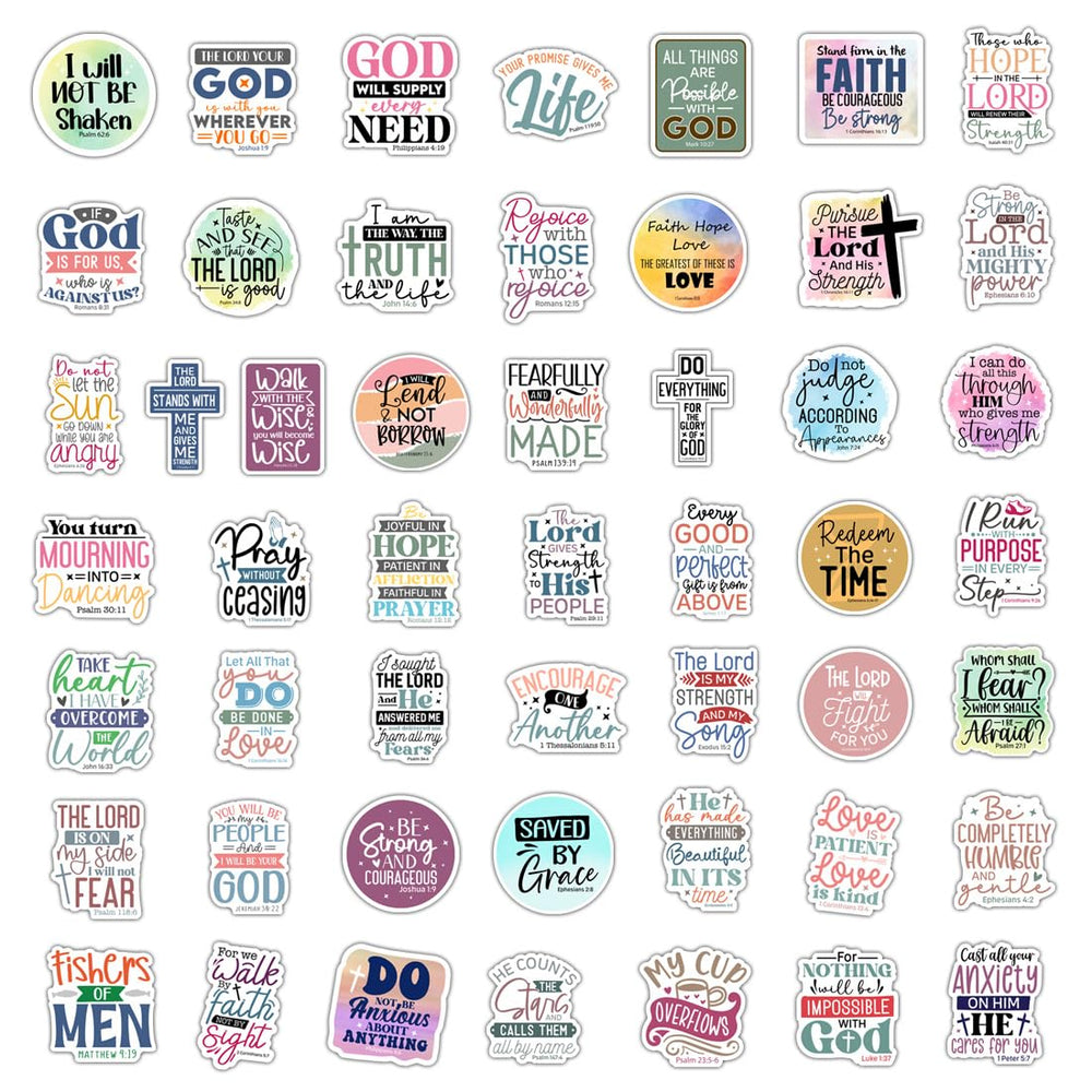 Krazy4K Bible verse stickers on notebooks promote faith with style.