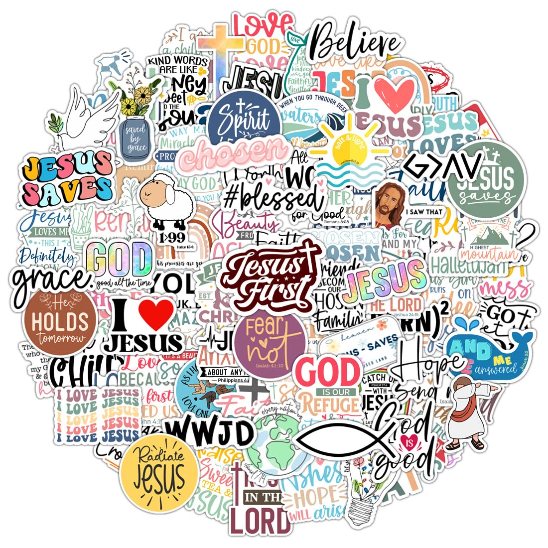 Krazy4K water bottle stickers add color and faith to daily hydration.