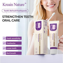 Kreain Nature Tooth Refresh two-pack shown for convenient daily care.