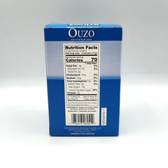 Krinos Ouzo Candy licorice-detail close-up highlights glossy candy and flavor hints.