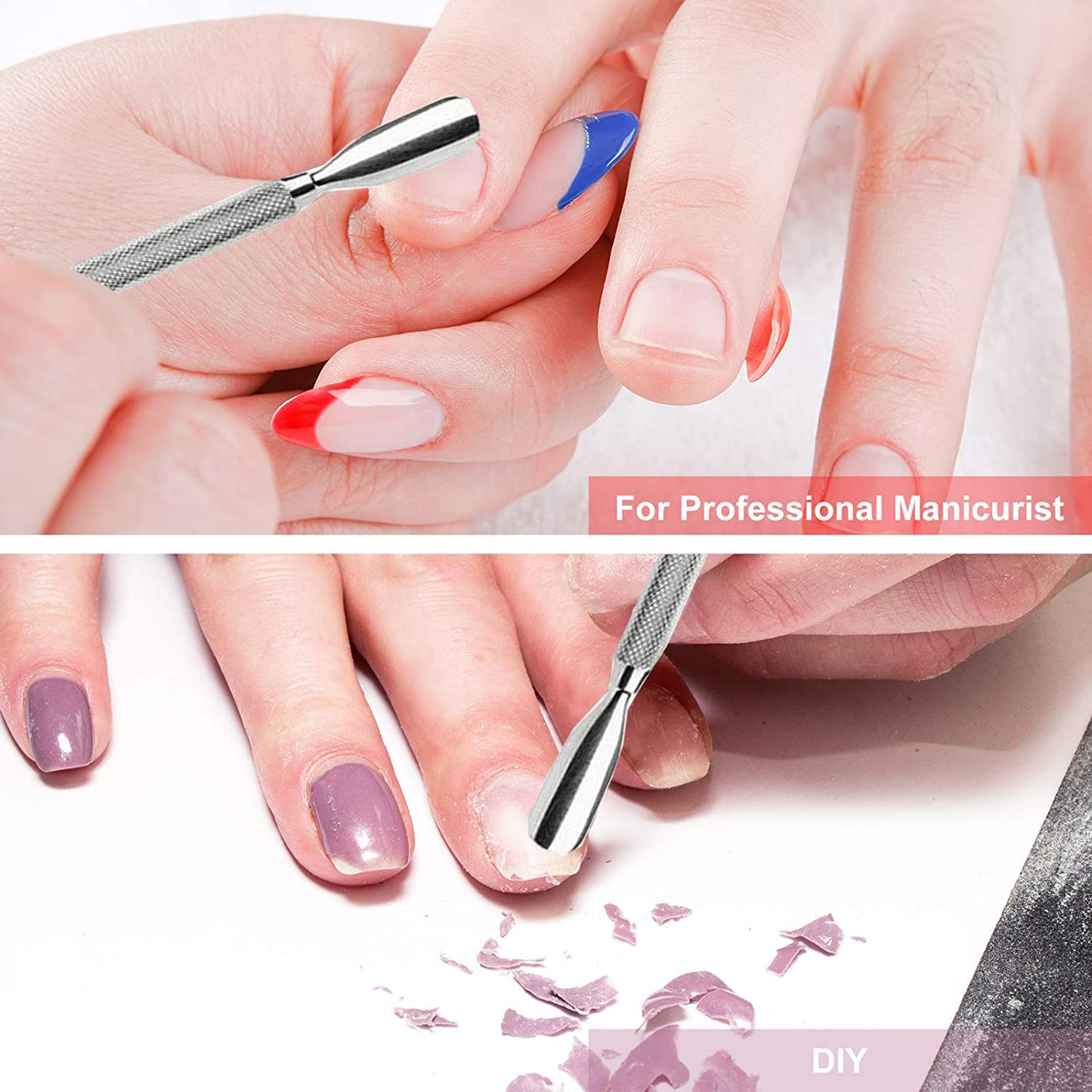 Krisp Beauty four-piece cuticle tool set for versatile nail maintenance.