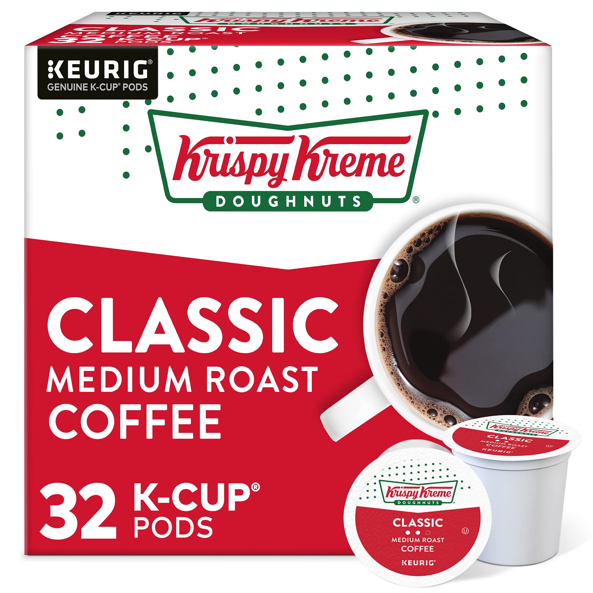Krispy Kreme Classic coffee pods inside a box for easy mornings
