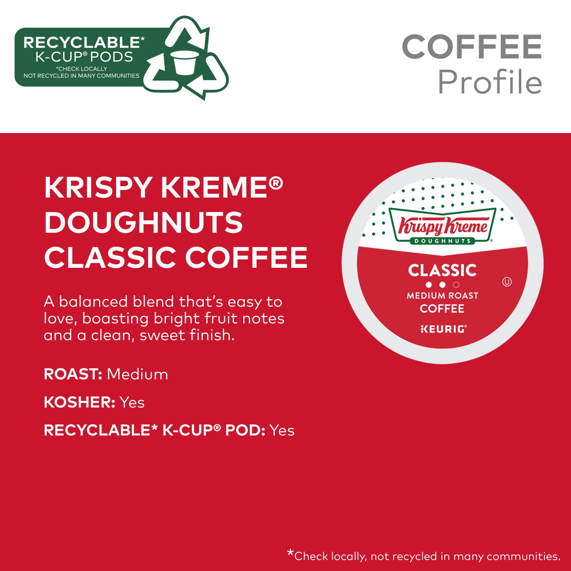 Krispy Kreme Classic medium roast pods on shelf ready to buy