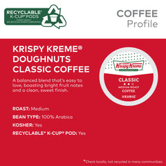Krispy Kreme Keurig pod in-cup setup for a fast brew.