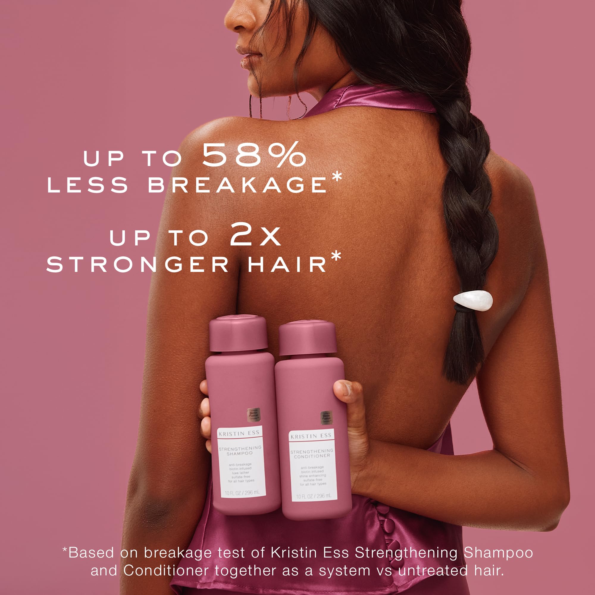 Color-safe formula emphasis for Kristin Ess Biotin Shampoo for color-treated hair