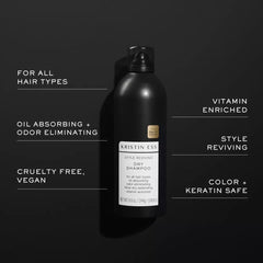 Kristin Ess Jumbo dry shampoo blends in with minimal residue for daily use