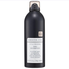 Kristin Ess Jumbo dry shampoo shows oil absorption at roots for refreshed hair