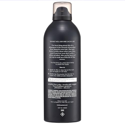 Kristin Ess Jumbo dry shampoo demonstrates volume-boost at roots