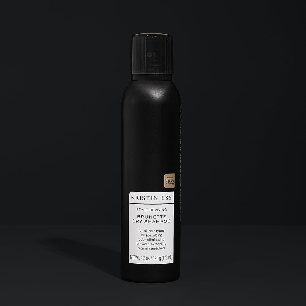 Kristin Ess Dry Shampoo routine for on-the-go touch-ups and quick boosts.