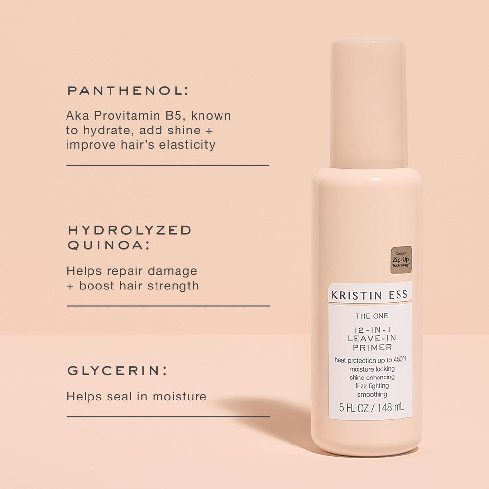 Hair being blow-dried with the heat-protectant spray.