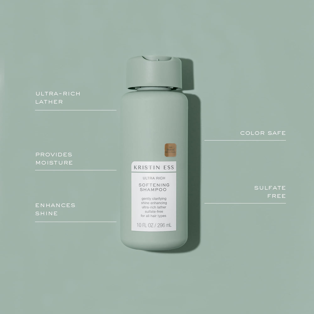 Close-up of Kristin Ess Softening Fragrance notes with coconut and lily