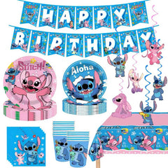 KROCEUS Stitch hanging swirls add festive color to kid's party decor.