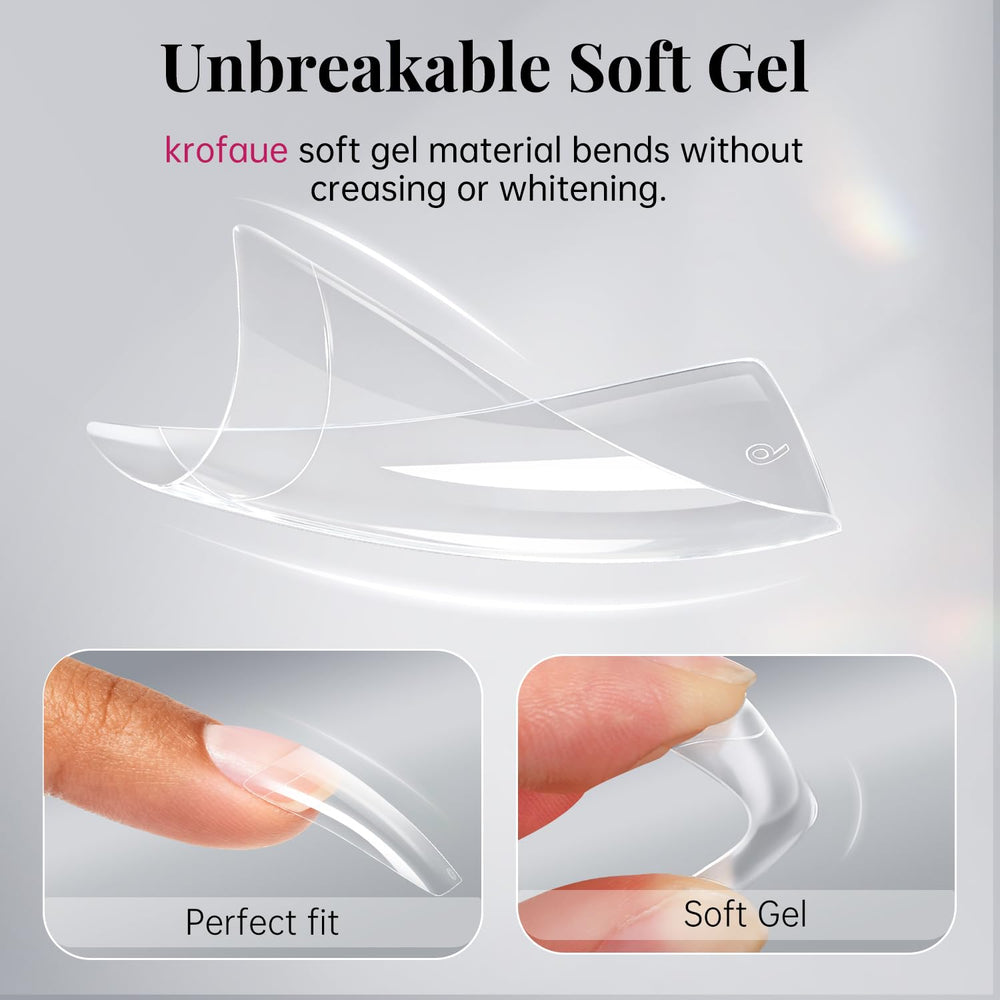 Krofaue easy trim and file clear tips for any length and shape