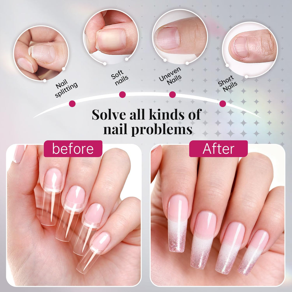 Krofaue half cover tips in long or short length for custom French looks
