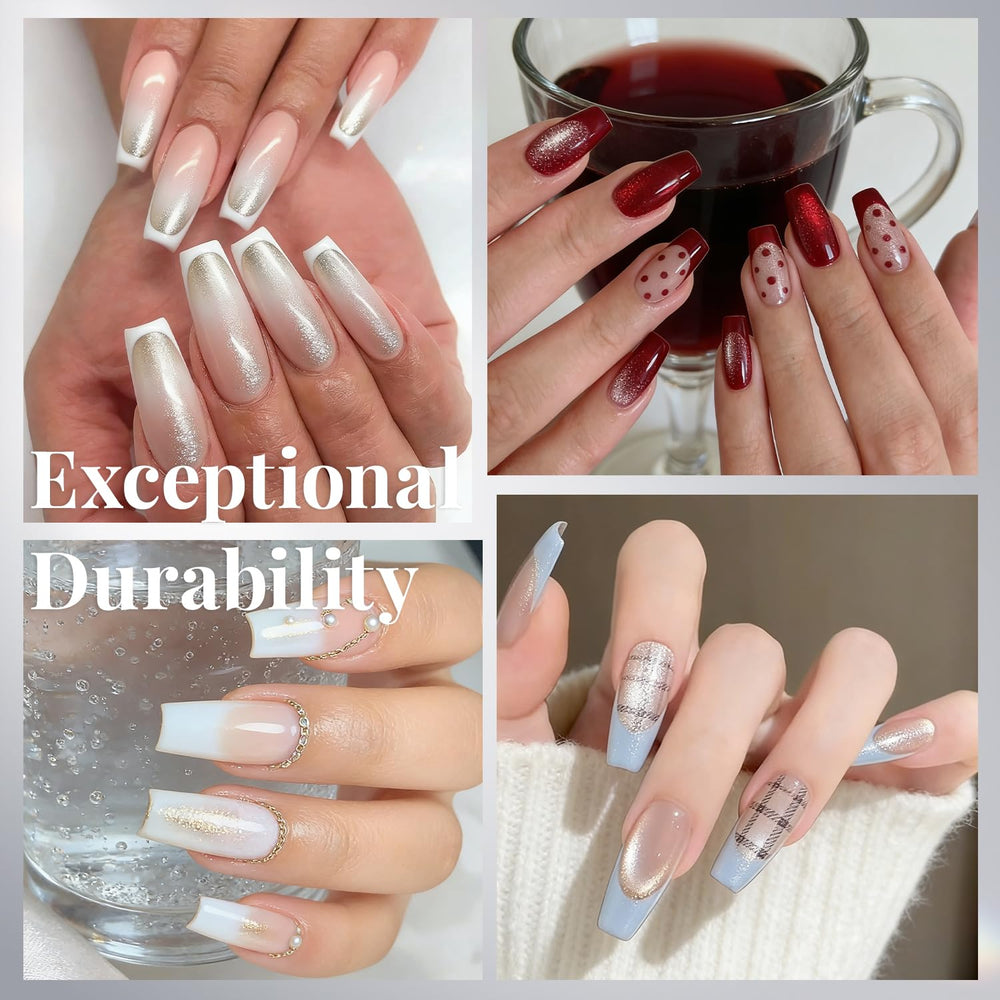 Krofaue nail glue with fast-drying formula for strong, quick nail extensions