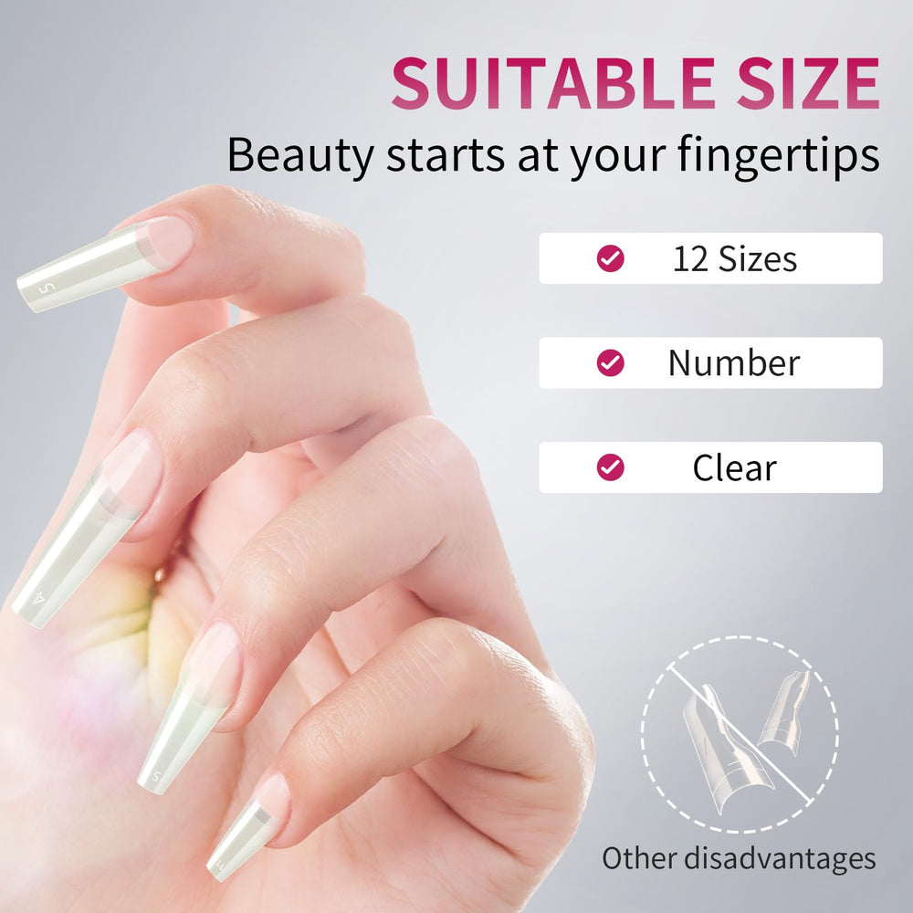 Durable tip box keeps all sizes neatly organized