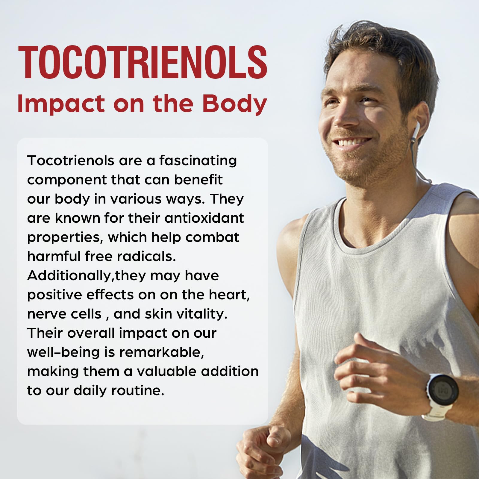 Kroppssund Tocotrienol 800mg per serving label showcasing potent tocotrienols